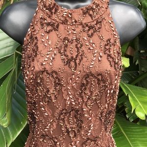 cropped pearl sequin beaded halter jumpsuit